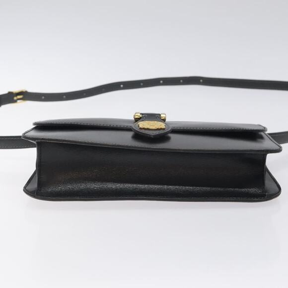 CELINE Shoulder Bag Leather Black Gold - Picture 9 of 12